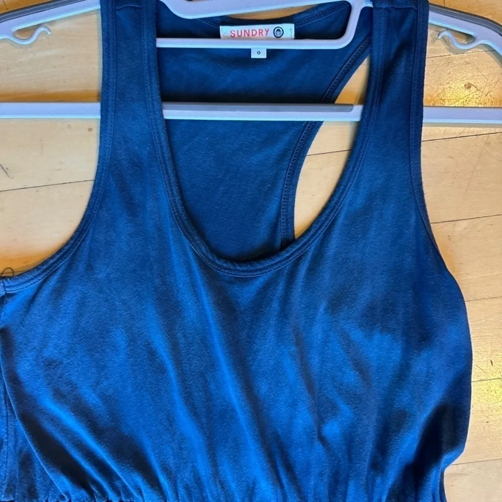 SUNDRY for Evereve Blue Tiered Racerback Long Maxi Dress 0(XS/S). CB2144 - Picture 5 of 6